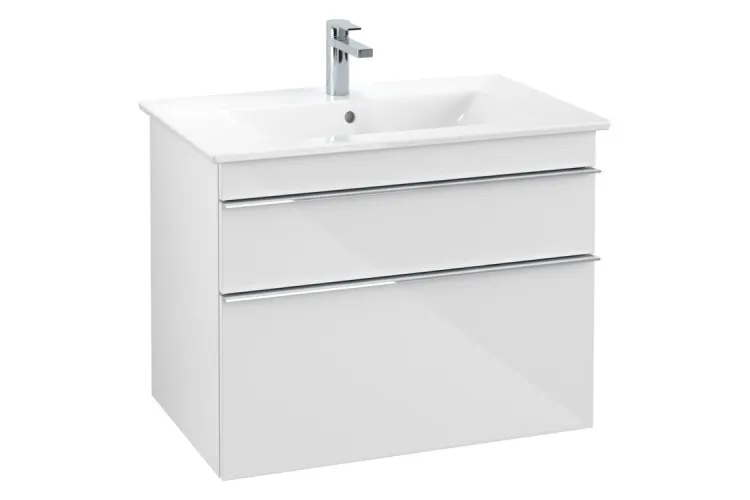 VENTICELLO Тумба під умивальник 753x590x502 Glossy White, ручки хром  (A92501DH) зображення 2
