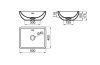 FORMA Умивальник на стільницю білий 50х40 см з переливом та керамічною кришкою (100137912) зображення 2