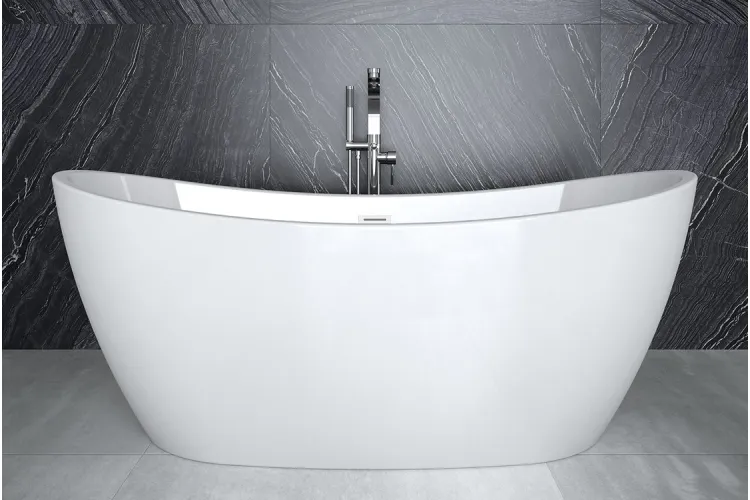 Ванна акрилова AYLA 170х80 з сифоном клік-клак хром зображення 5