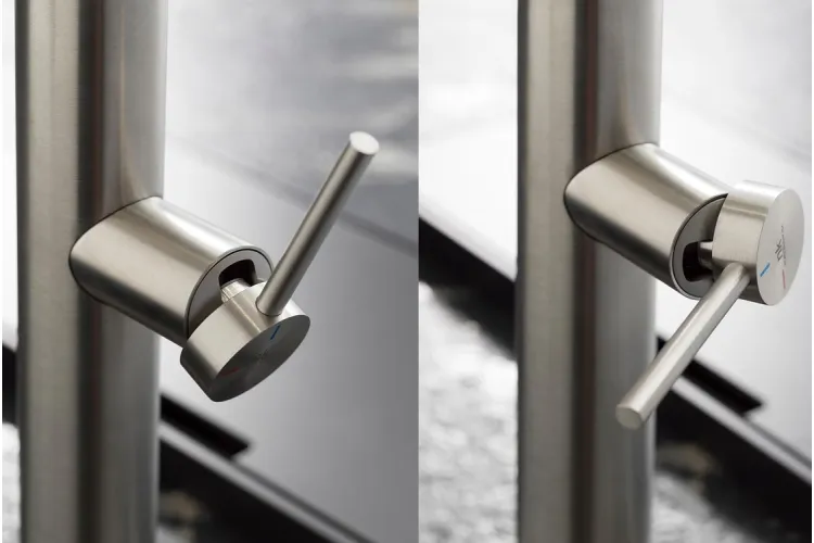 ROUND INOX, Змішувач кухонний з витяжним виливом, brushed stainless (100284536) image 4