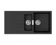 Кухонна мийка S520-F530 1000х500 на дві чаші з полицею Graphiteblack (43357170)