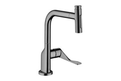 Змішувач Axor Citterio Select 230 2jet для кухні з витяжним виливом Sbox, Polished Black Chrome (39862330) 