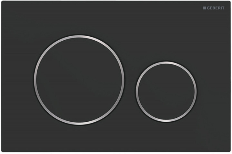Кнопка змиву Sigma 20 чорна матова/хромована глянцева (115.882.14.1) зображення 1