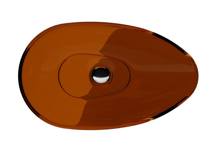 Умивальник на стільницю NEYA Earth Rust 60х35 клік-клак хром image 3