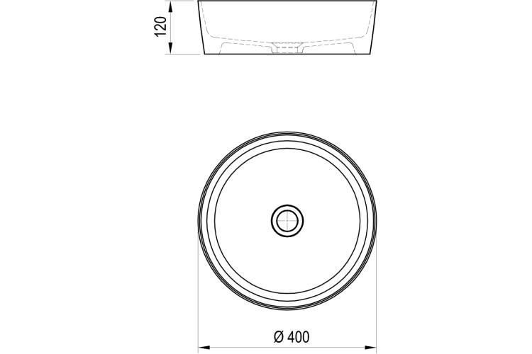 Умивальник Uni 400 Slim, круглий накладний XJX01140002 зображення 5