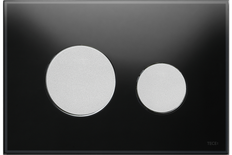 Панель змиву TECELoop з двома клавішами, хромовані матові клавіші, скло чорне (9240655) зображення 1