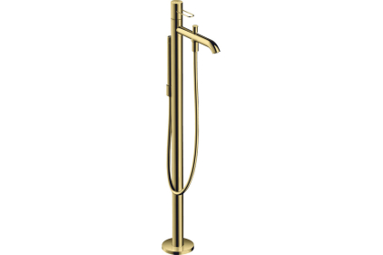 Змішувач Axor Uno для ванни підлоговий з ручкою Loop, Polished Gold Optic 38442990