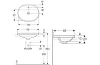 Умивальник VARIFORM 60 см овальний, врізний в стільницю, з полицею для отвору під змішувач та переливом, білий (500.733.01.2) зображення 2