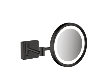 AddStoris Дзеркало для гоління з LED освітленням, чорний матовий (41790670)