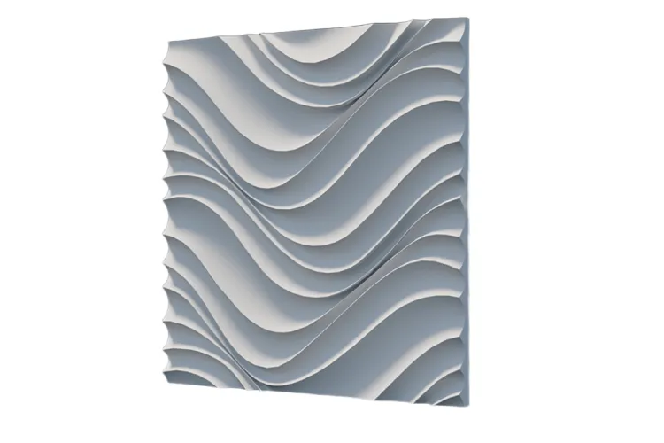 Гіпсова стінова панель 50х50 см WAVE 02 зображення 1