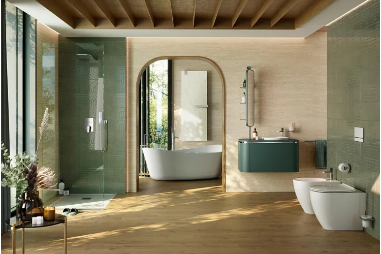 Smart-line, Кнопка змиву подвійна, з керамічною вставкою, chrome_carrara marble (100360466) image 2