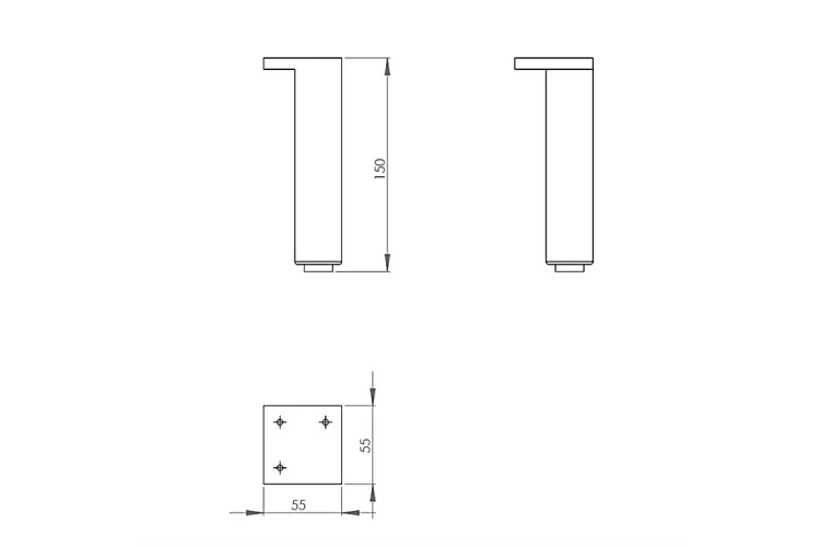 Комплект ніжок REKORD (2 штуки) 99274000 зображення 2