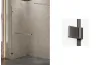 Душова кабіна walk in AVEXA GUNMETAL BRUSHED 100x200 скло black ACTIVE SHIELD 8mm image 1