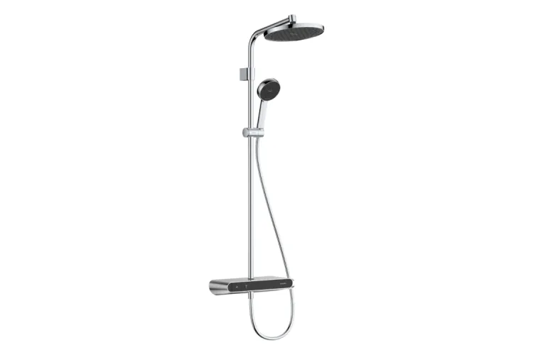 Душова система Activera S Showerpipe 240 1jet EcoSmart ShowerTablet Select, 360 Chrome (28638000) image 1