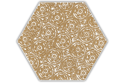 SHINY LINES GOLD HEKSAGON INSERTO F 19.8X17.1 (декор для стін та підлоги)