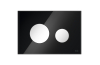 Панель змиву для унітазу TECEloop, скло чорне, кнопки білі (9240654) image 1