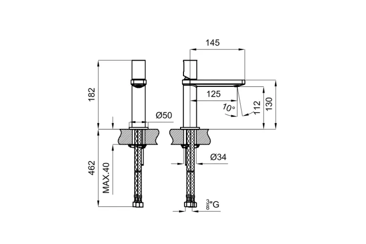 FORMA, Змішувач для умивальника, chrome+merlot (100328588) image 2