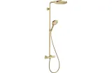 Душова система Raindance S 240 Showerpipe PowderRain 1jetP з термостатом Polished Gold Op (27633990)