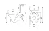Унітаз-компакт КОРАЛЛ НЬЮ 011з сидінням EX K100-354 зображення 2