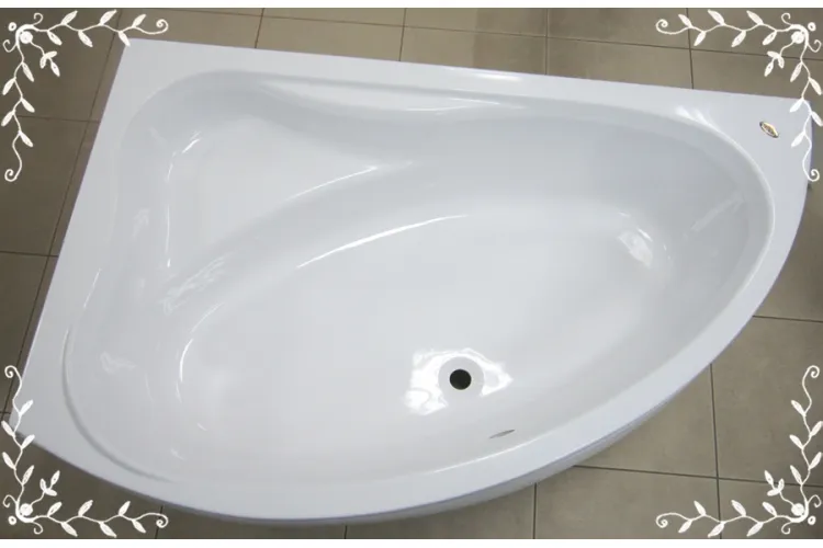 Ванна акрилова Azur 150x100 L з ногами + обудова зображення 2