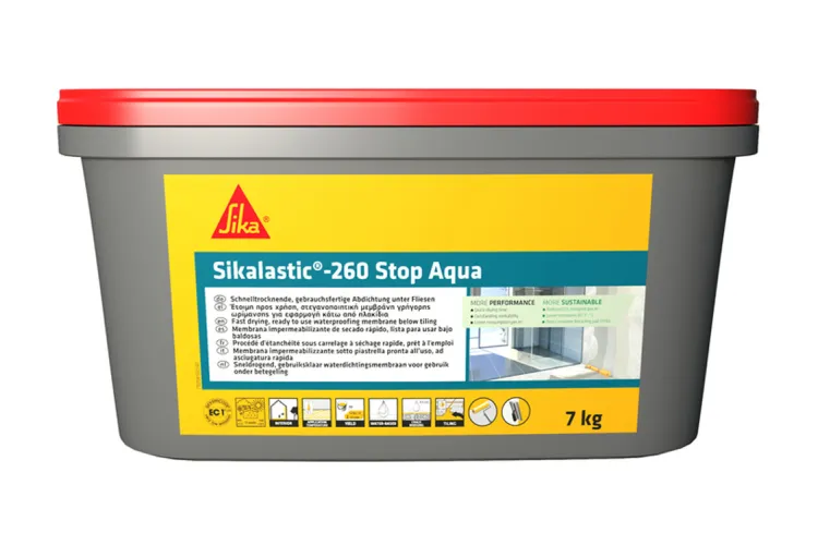 Рідке гідроізоляційне покриття Sikalastic-260 Stop Aqua відро 16 кг image 1