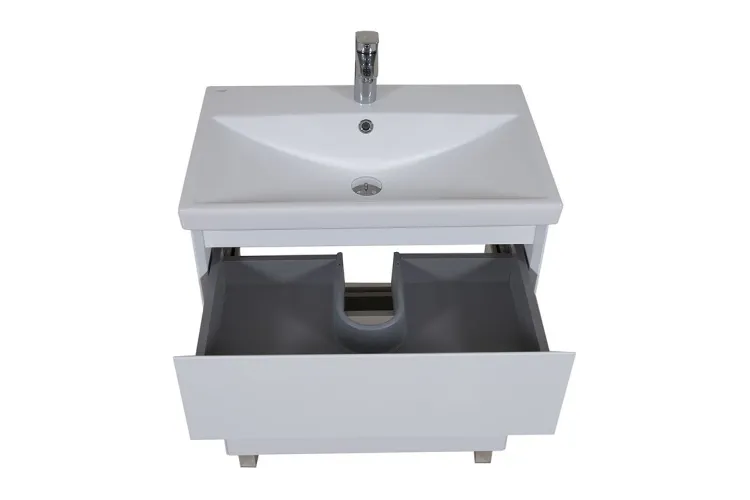 Тумба ЕЛІТ 70 см з умивальником Еліт, білий мат (підлогова) image 3
