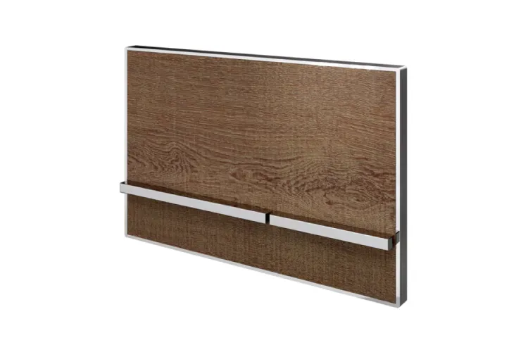 Smart-line, Кнопка змиву подвійна, з керамічною вставкою, chrome_cognac wood (100360468) image 1