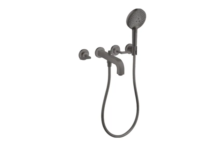 Змішувач Axor Citterio 222 Lever для ванни врізний зі стіни на 3 отвори Brushed Black Chrome 39448340 зображення 1
