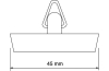 Корок для кухонної мийки до ланцюжка гумовий 6/4 " 45 мм HC57-45 image 2