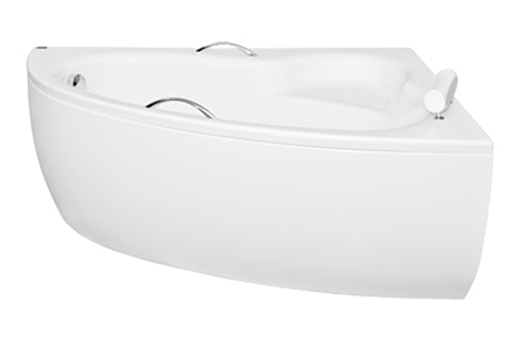Ванна акрилова NATALIA Premium 150х100 права (підголовник + ручки) без ніг та обудови image 2