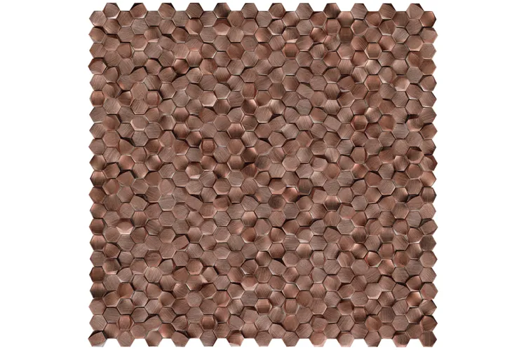 G150 GRAVITY ALUMINIUM 3D HEXAGON COPPER 30.1x30.7 (мозаїка) зображення 1