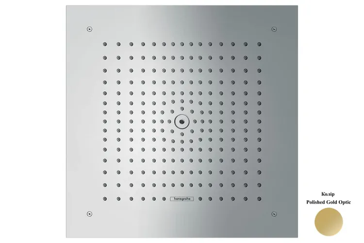 Верхній душ  Raindance E 400х400 1jet вбудований EcoSmart 9 l/ min, Polished Gold Optic (26253990) image 1