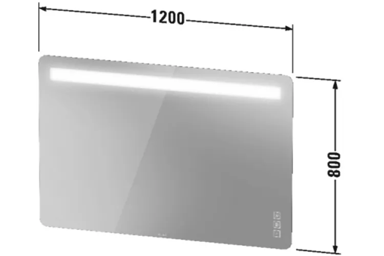 LUV Дзеркало з підсвіткою та підігрівом 120х80x3.8 см (LU965900000) зображення 2