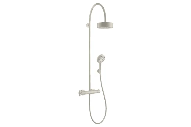 Душова система Axor Showerpipe 180 1jet з термостатом, Stainless Steel Optic (39670800) image 1