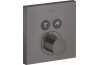 Термостат для 2-х споживачів Axor ShowerSelect square прихованого монтажу Brushed Black Chrome 36715340 зображення 1