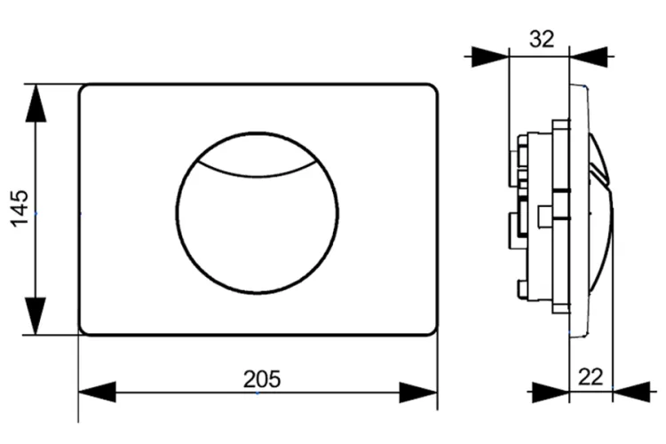 Кнопка змиву VICONNECT E100 хромована (92248561) зображення 2