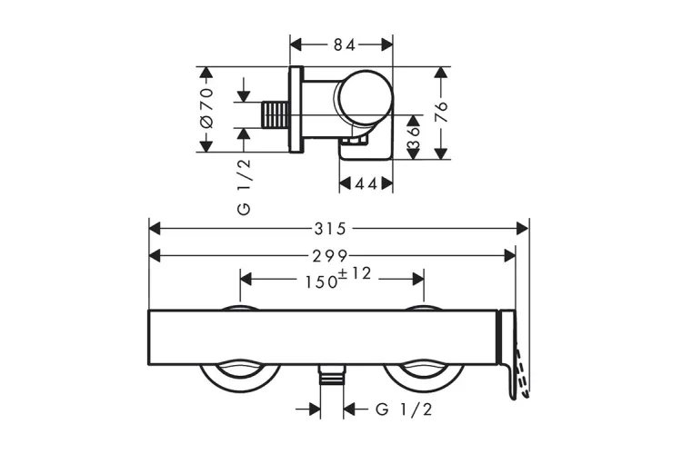 Змішувач Vivenis для душу Matt Black (75620670) image 3