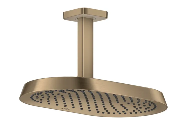 Верхній душ Axor ShowerSphere 370х220 1jet EcoSmart зі стельовим кронштейном, Brushed Bronze (39761140) зображення 1