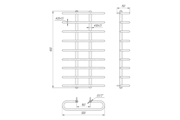 Рушникосушка Сахара 900х500/160 зображення 4