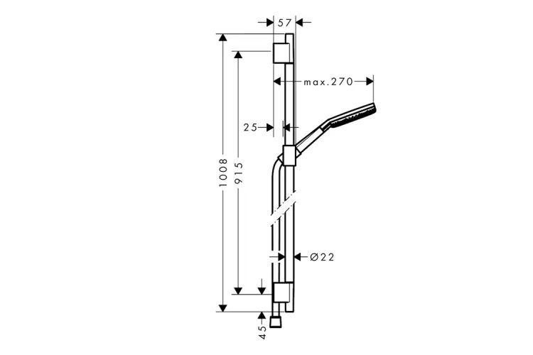 Душовий набір Raindance Alive Select S 3jet EcoSmart 90 см S  Matt Black (24603670) зображення 5