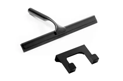 Скребок для ванної кімнати у комплекті з тримачем, Black Matt (AK-0002)