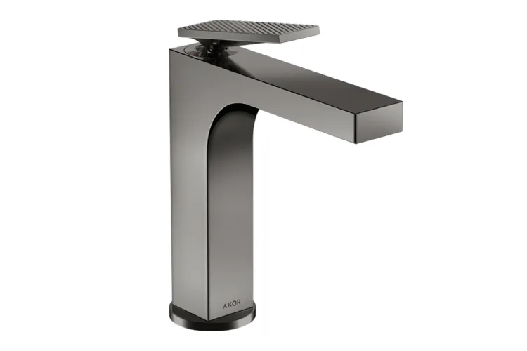 Змішувач Axor Citterio 160 Lever rhombic cut для умивальника з донним клапаном, Polished Black Chrome 39081330 image 1