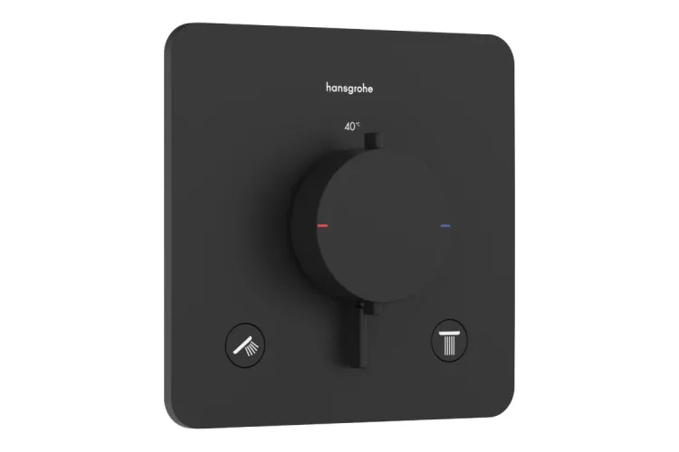 Термостат прихованого монтажу Ecostat Comfort Q на 1 функцію, Matt Black (33712670) зображення 1