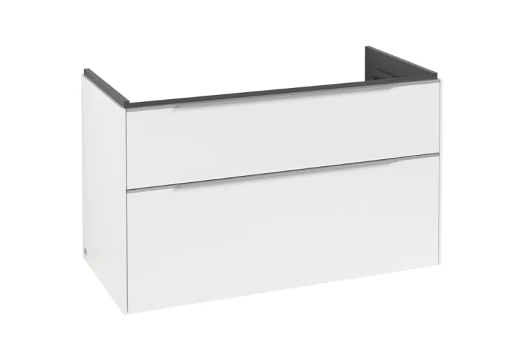 SUBWAY 3.0 Тумба під умивальник 973x576x478 мм Pure White, ручки glossy aluminium + 2 LED (C570L0VF) image 1