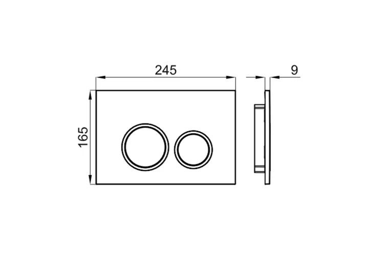 I-Comfort line, Кнопка змиву I-SMART RONDO, чорний/хром (100290180) зображення 2