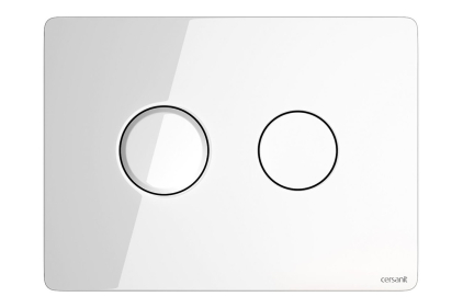 Кнопка змиву пневматична ACCENTO CIRCLE біле скло (для інсталяційної системи)