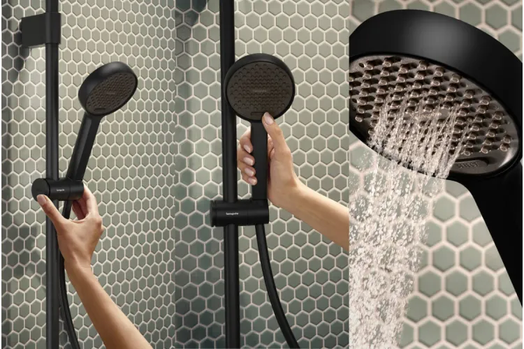 Душова система Activera S Showerpipe 240 1jet EcoSmart ShowerTablet Select 360, MattBlack (28638670) зображення 5