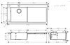 Кухонна мийка S716-F450 на стільницю 1x35d 1045х510, полиця праворуч Stainless Steel (43331800) image 2