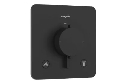 Термостат прихованого монтажу Ecostat Comfort Q на 1 функцію, Matt Black (33712670)