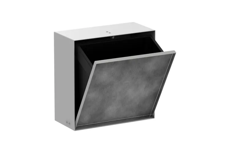 XtraStoris Rock Вбудов.відро д/сміття 6л з дверцятами, під плитку 30х30х14см, Matt White (56090700) зображення 1